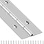 Bisagra piano acero inox 48x3" para gabinete puerta
