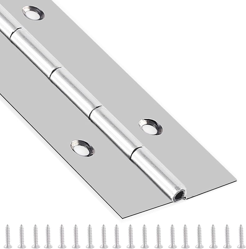 Bisagra piano acero inox 48x3" para gabinete puerta