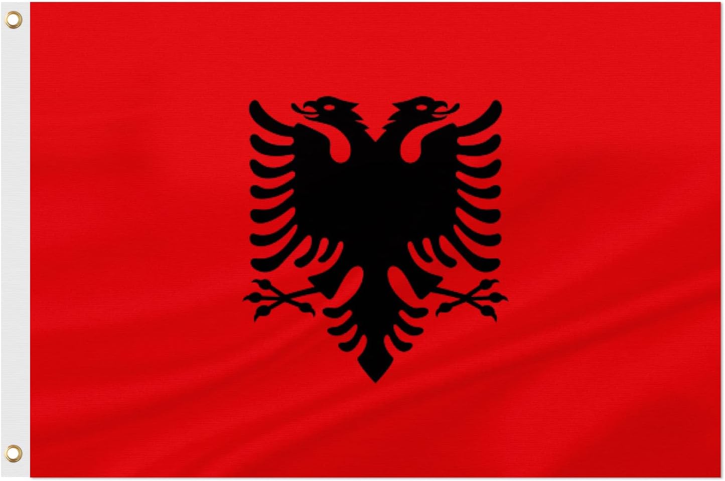 Bandera Albania 3x5ft poliéster ojales latón resistente