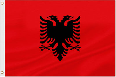 Bandera Albania 3x5ft poliéster ojales latón resistente