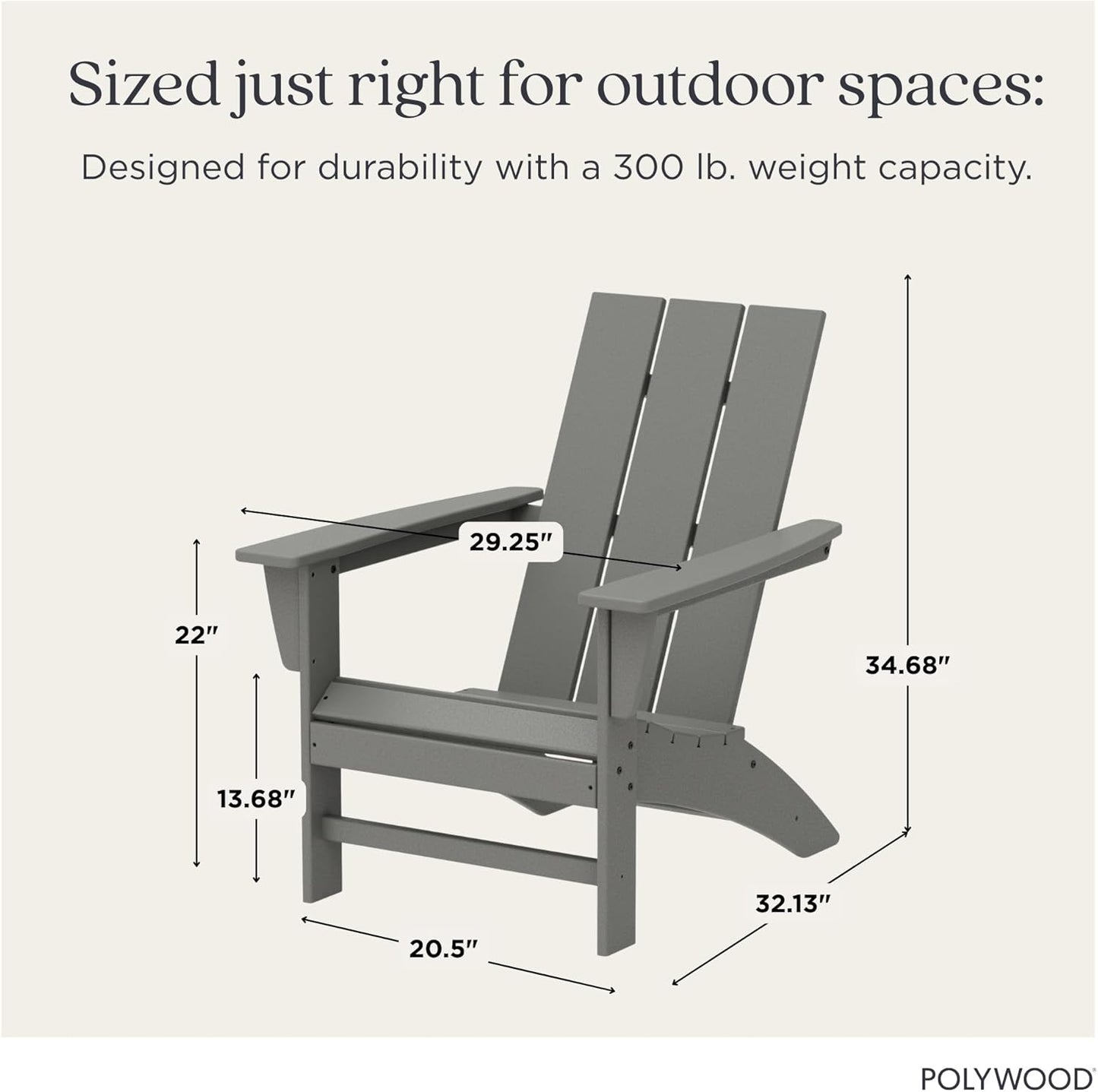 Silla Adirondack Polywood Aruba moderna
