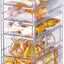 Caja almacenamiento transparente 5 cajones para accesorios cabello
