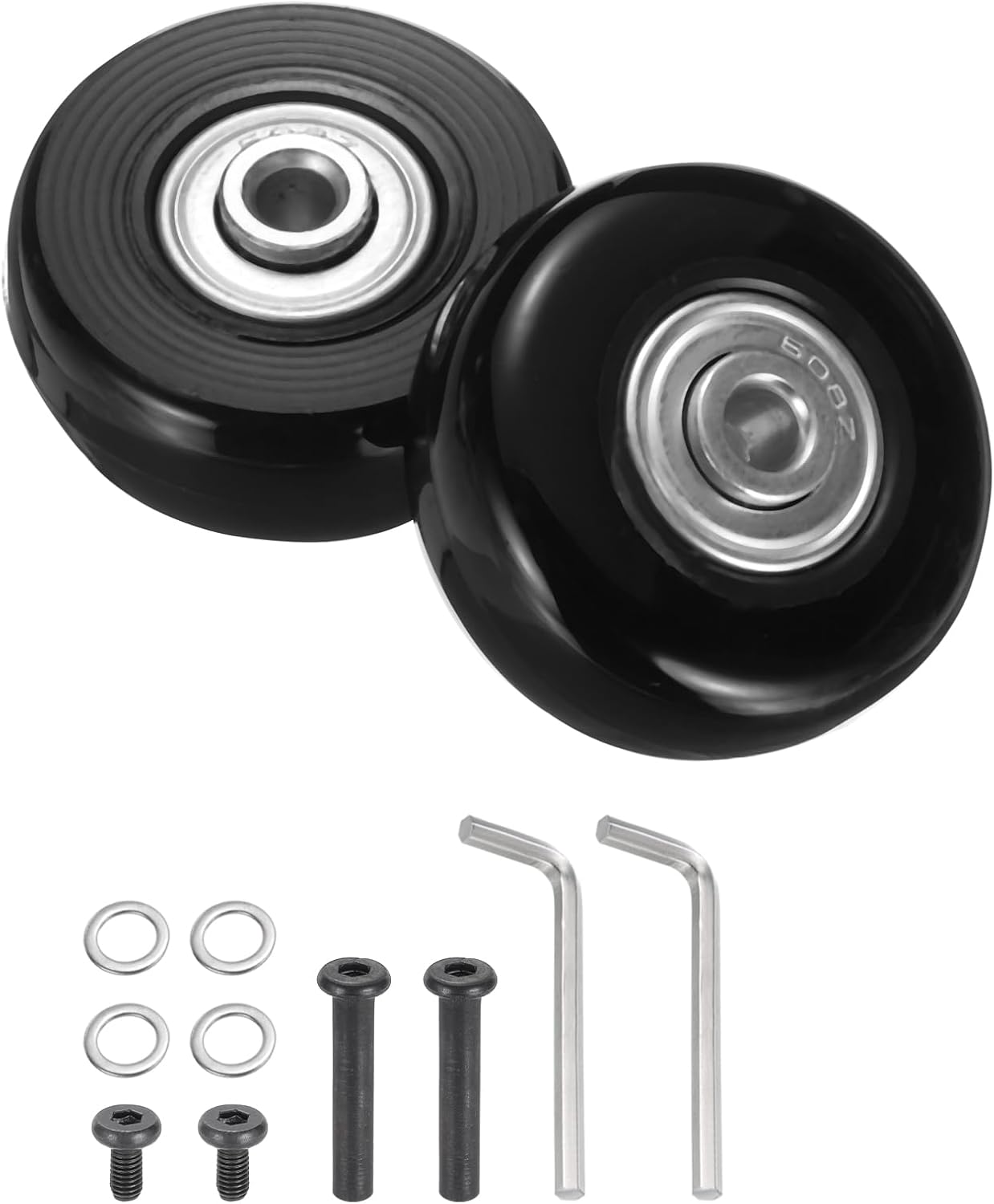 Rueda equipaje repuesto 45x18mm goma negro