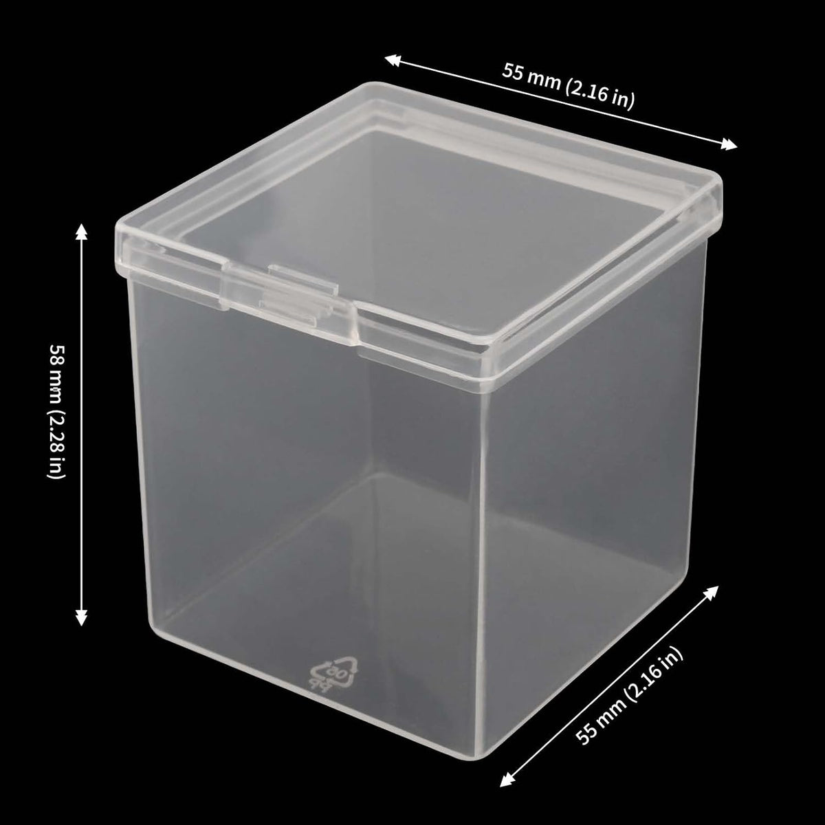 72 Cajas Plástico Transparente para Cuentas Botones Dulces
