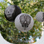 6 Faroles papel decorativos redondos chinos 8pulg blanco