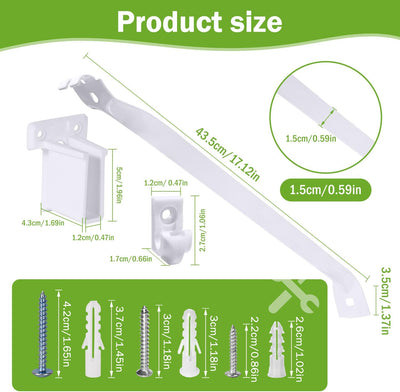 Set 3 soportes alambre 12" clips finales