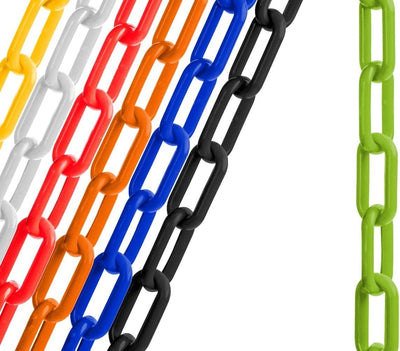 Cadena plástica verde seguridad 2x25ft resistente UV