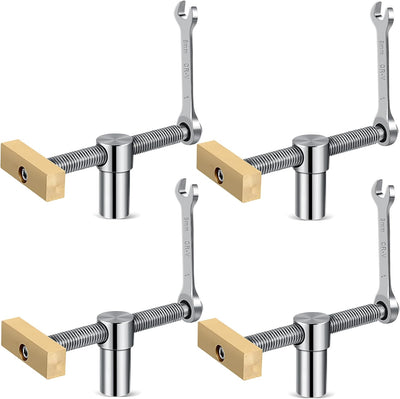 4 Pzas Banco Perro Acero Inox Plateado
