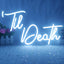 Letrero neón Til Death regulable para fiesta boda