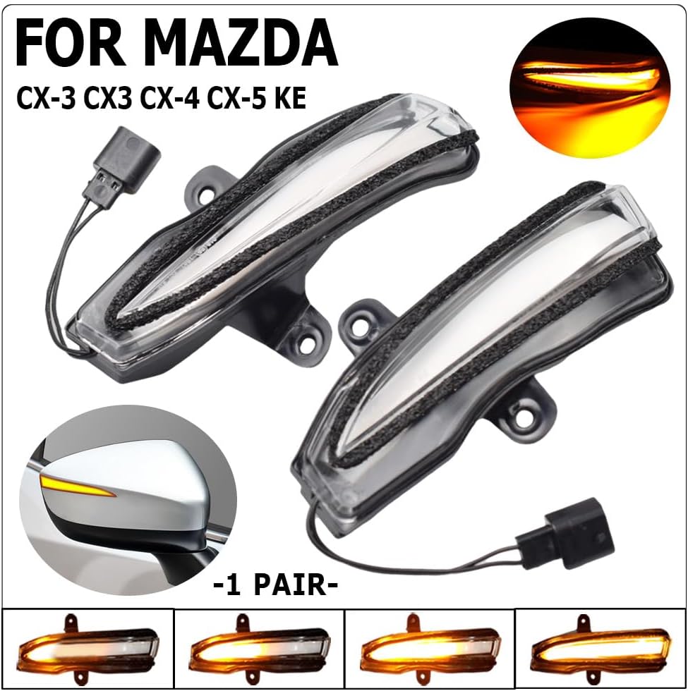Luz intermitente LED dinámica giro Mazda CX-3 CX-4 CX-5 16-18 amarilla