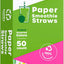 50 Pzas Batido Papel Jumbo 0.394pulg Pajitas Boba Biodegradables