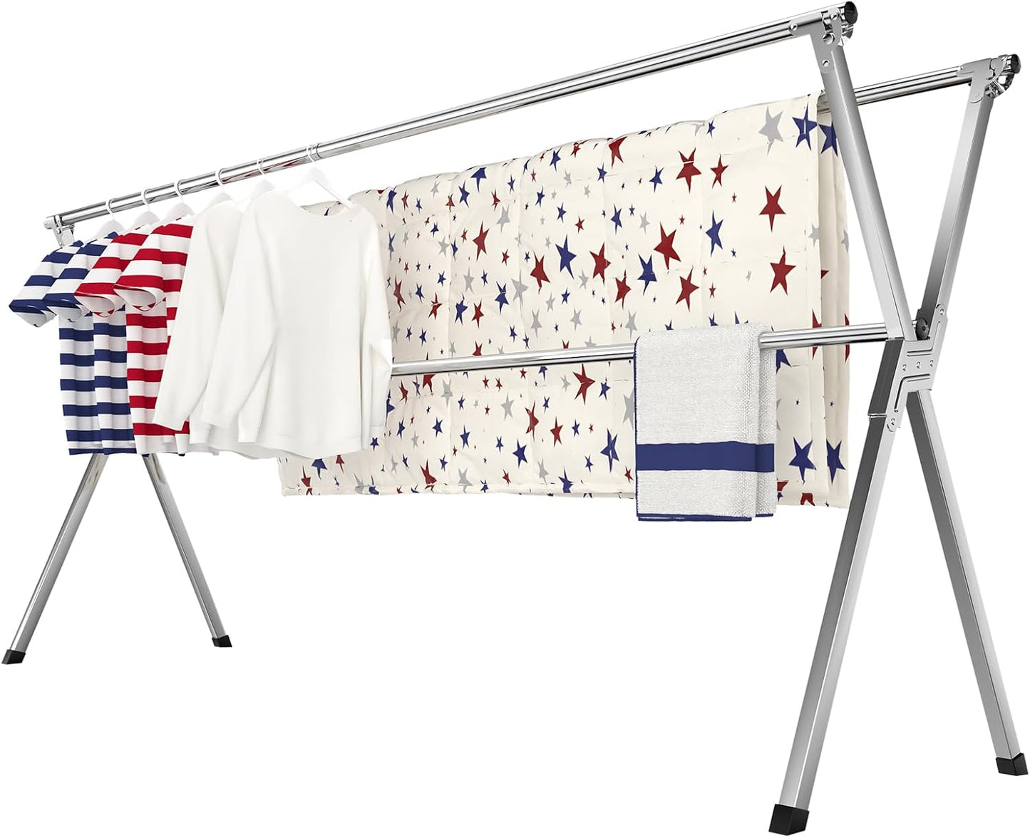 Estante secado ropa acero inox extensible 50.4-78.7"