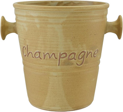 Bote de champán gres vintage marrón