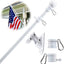 Mástil bandera 6ft acero inox soporte con clips