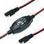 Adaptador SAE 12V con interruptor impermeable 6.6pies