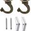 2 Set Ganchos Techo Resistentes Bronce 2.17"
