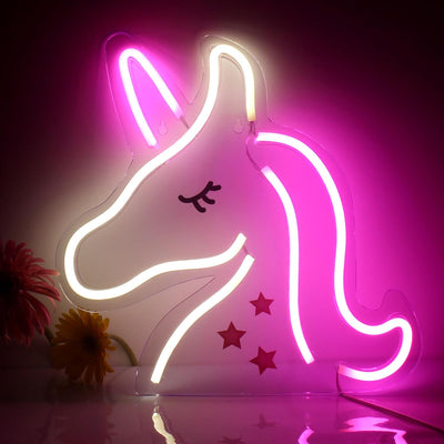 Luz neón unicornio para niñas habitación regalo cumpleaños