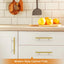 5 Tiradores cocina 5pulg barra T manija dorada moderno