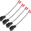 Arnés conector altavoz repuesto Jeep Cherokee 4 pzas negro