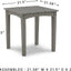 Mesa auxiliar visola color gris