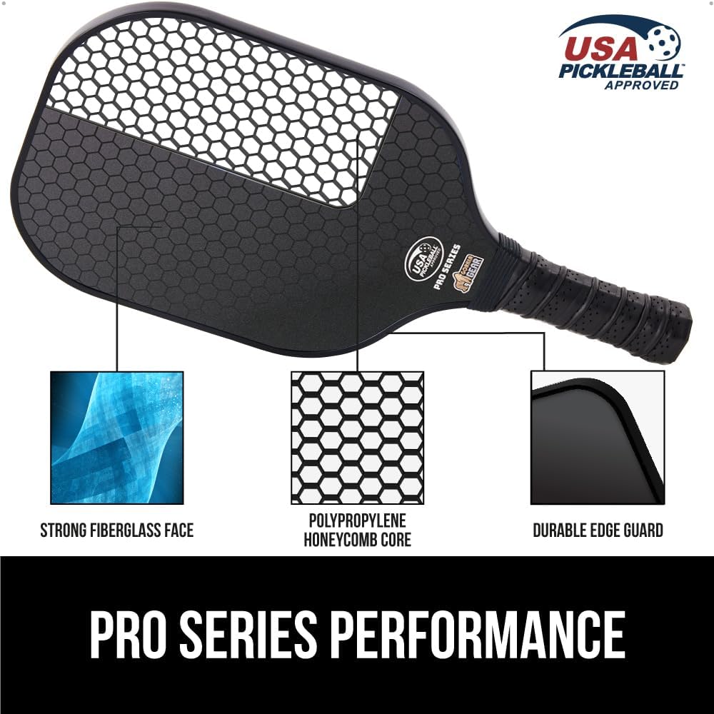 Set pickleball fibra vidrio con bolsa y pelotas