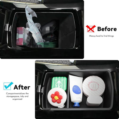 Bandeja organizadora consola VW ID. Reposabrazos almacenamiento