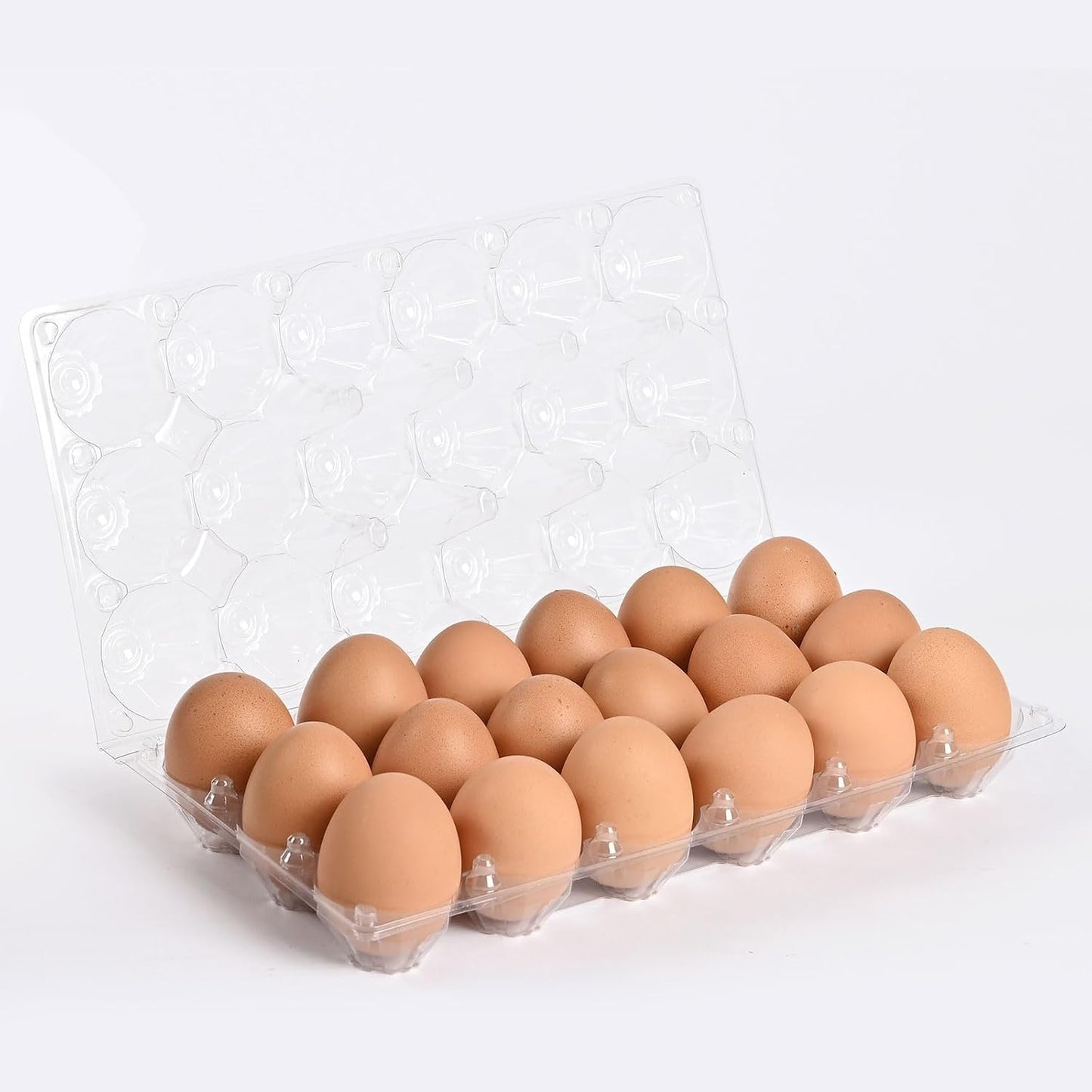 Rejilla plástica transparente para huevos 3x6 110pzas
