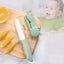 Cuchillo pelar cerámica 4pulg ergonómico con funda verde