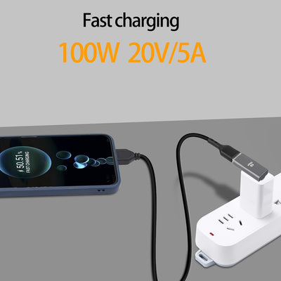 Adaptador USB 3.1 90° macho a hembra 10 Gbps 2 Pzas