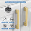 10 Manijas Níquel Cepillado 3.75" para Gabinete Cocina