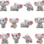 12 figuras elefantes resina decoración tartas terrario