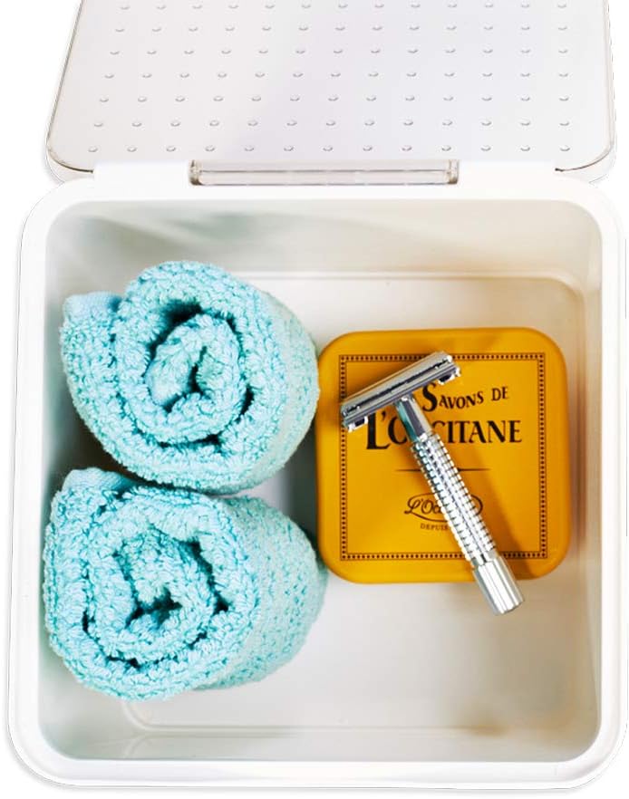 Papelera Apilable con Tapa de Plástico para Oficina y Hogar