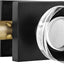 Pomo puerta cristal negro mate para armario y pasillo
