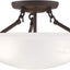 Soporte techo 3 luces color bronce