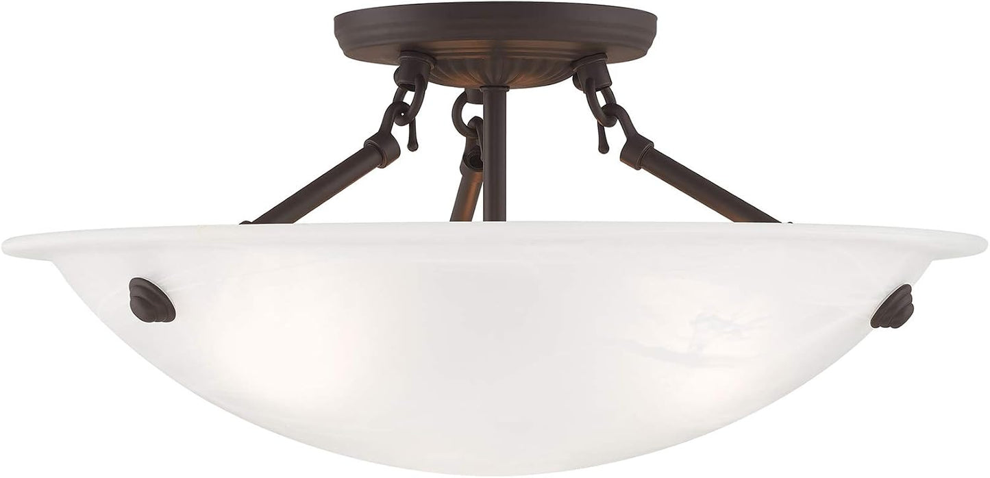 Soporte techo 3 luces color bronce