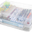 2 Cajas Plástico Transparente con Tapa para Manualidades