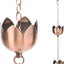 Set cadena lluvia copa loto 8 copas cobre oro rosa