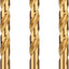 Brocas titanio HSS 1/2 helicoidales 3 pzas para metal madera