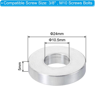 Espaciadores aluminio M10 0.413x0.945pulg