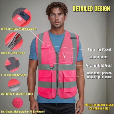 Chaleco seguridad reflectante Hi Vis para carretera