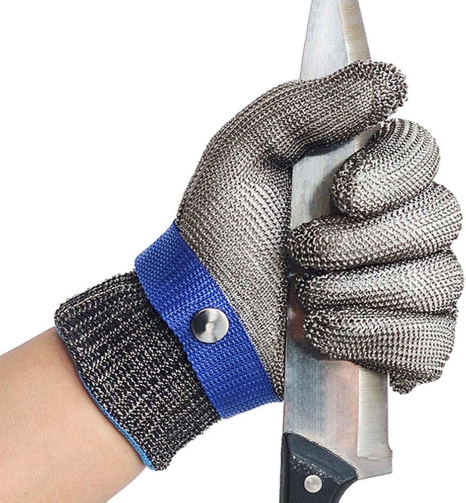 Guantes A9 acero inox malla para cortar carne pescado madera