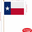 Bandera Texas 5x8" set 20 palos madera ligera poliéster