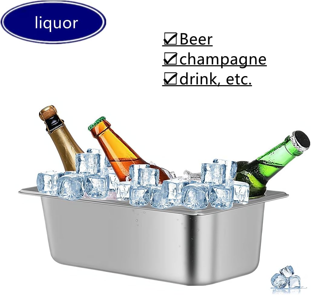 Cubos hielo acero inox mediano para fiestas y vino