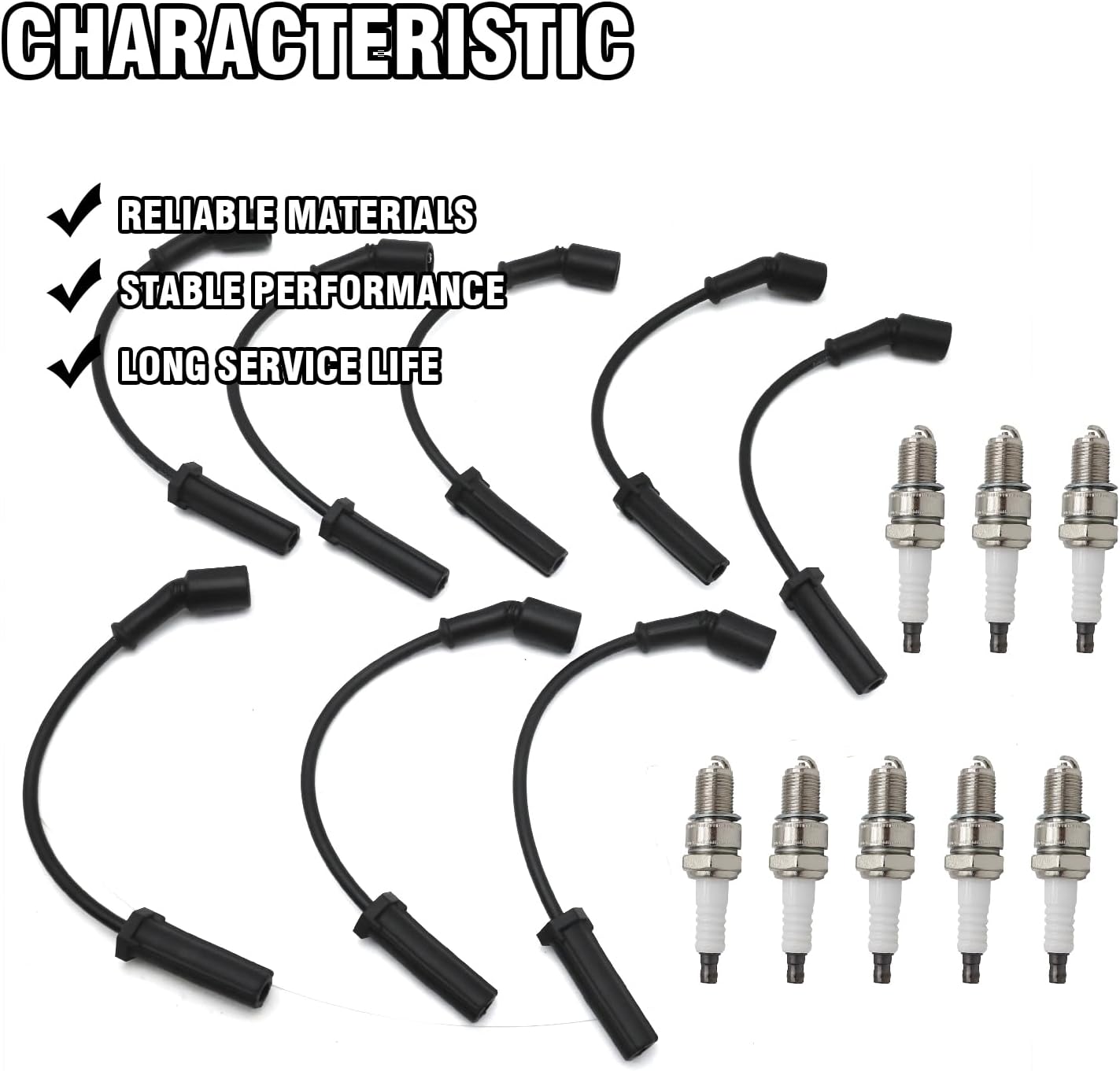 Set 8 cables bujía 748UU para Buick Chevrolet 5.3L 6.0L