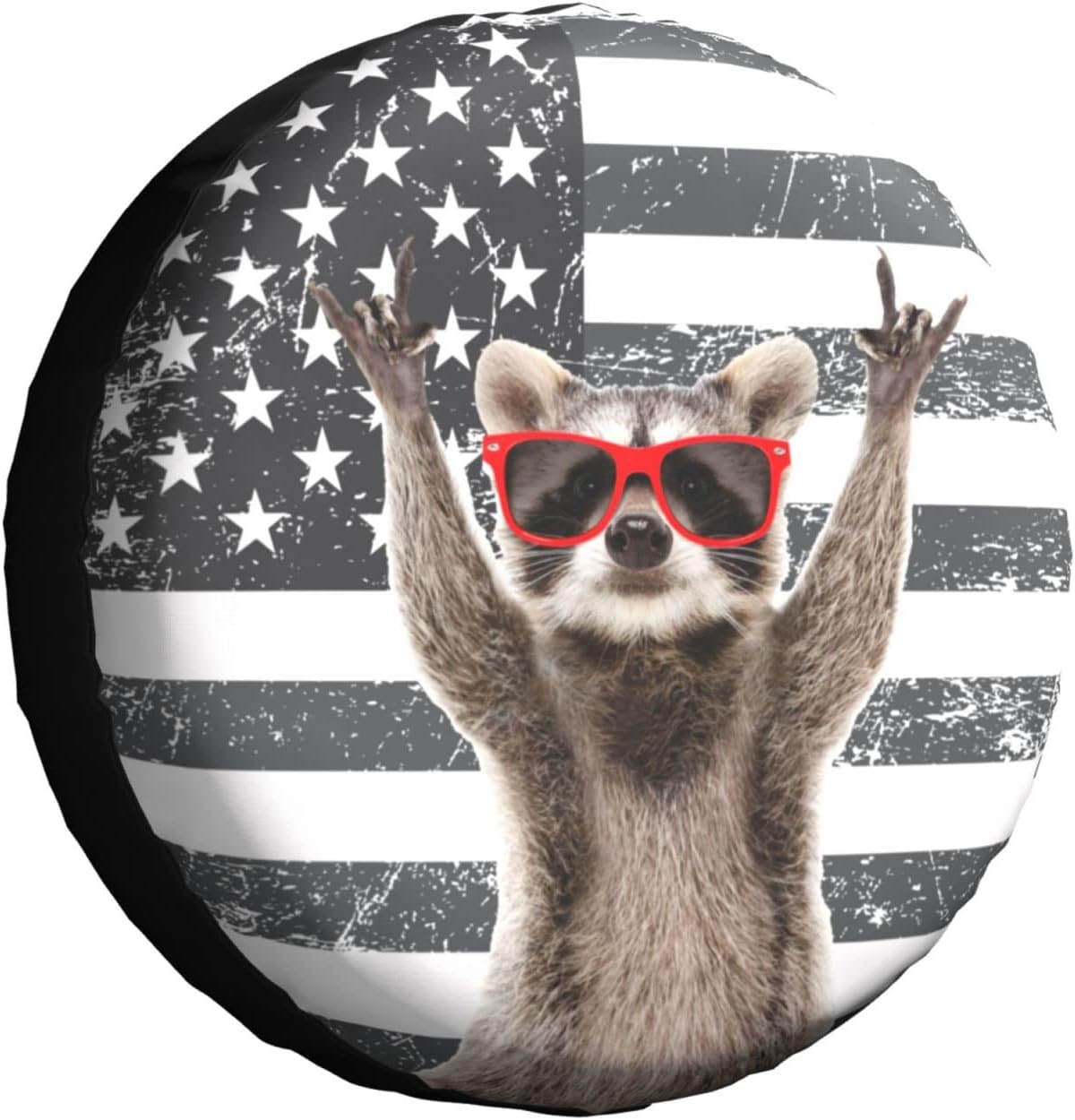 Cubierta neumático 15" mapache bandera americana