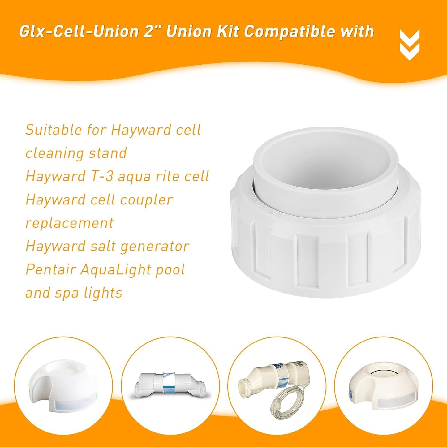 Kit unión 2" para generador cloro salino Hayward