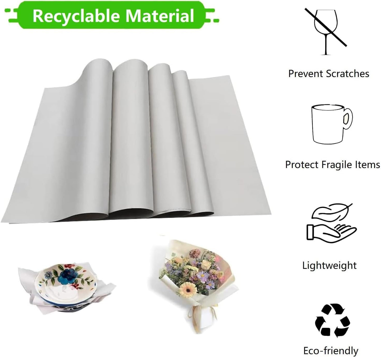 Hojas papel embalaje 50 pzas 26x15pulg para proteger artículos