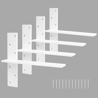 Soporte estante flotante 3/8pulg color blanco pack 4
