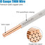 Cable THHN 10 AWG 200pies cobre sólido 600V uso residencial