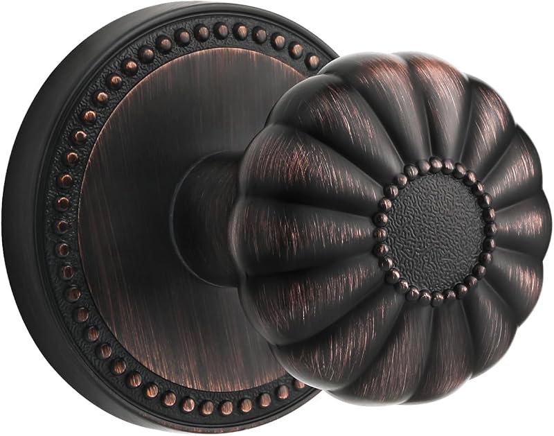Pomos puerta bronce aceitado decorativo una cara aleación